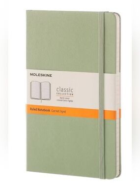 Moleskine Lined Hardcover Notebook Large 5"x8.25" Willow Green